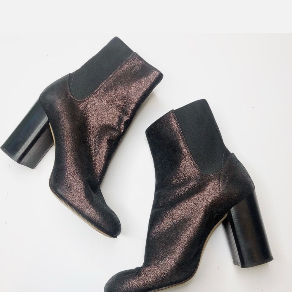 Rag & Bone Black and Bronze Heeled Boots